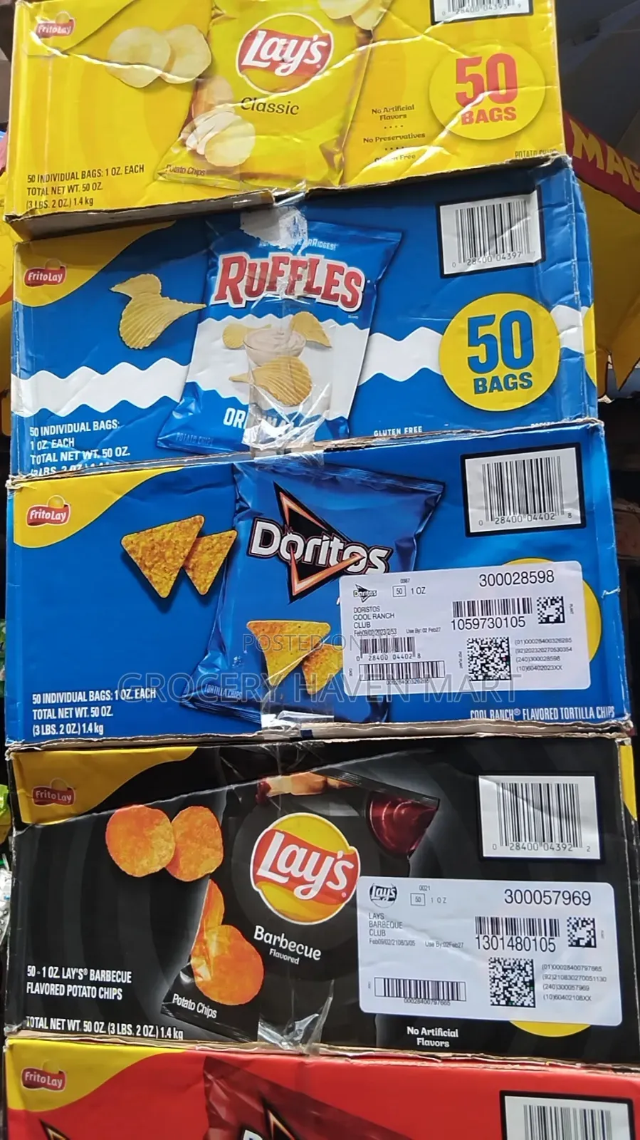 Lay's Classic Potato Chips 50bags ×38g