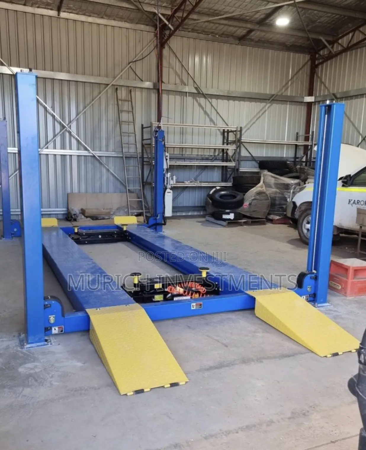 Heavy Duty 4 Ton 4 Post Garage Car Lift 4.8 Metres