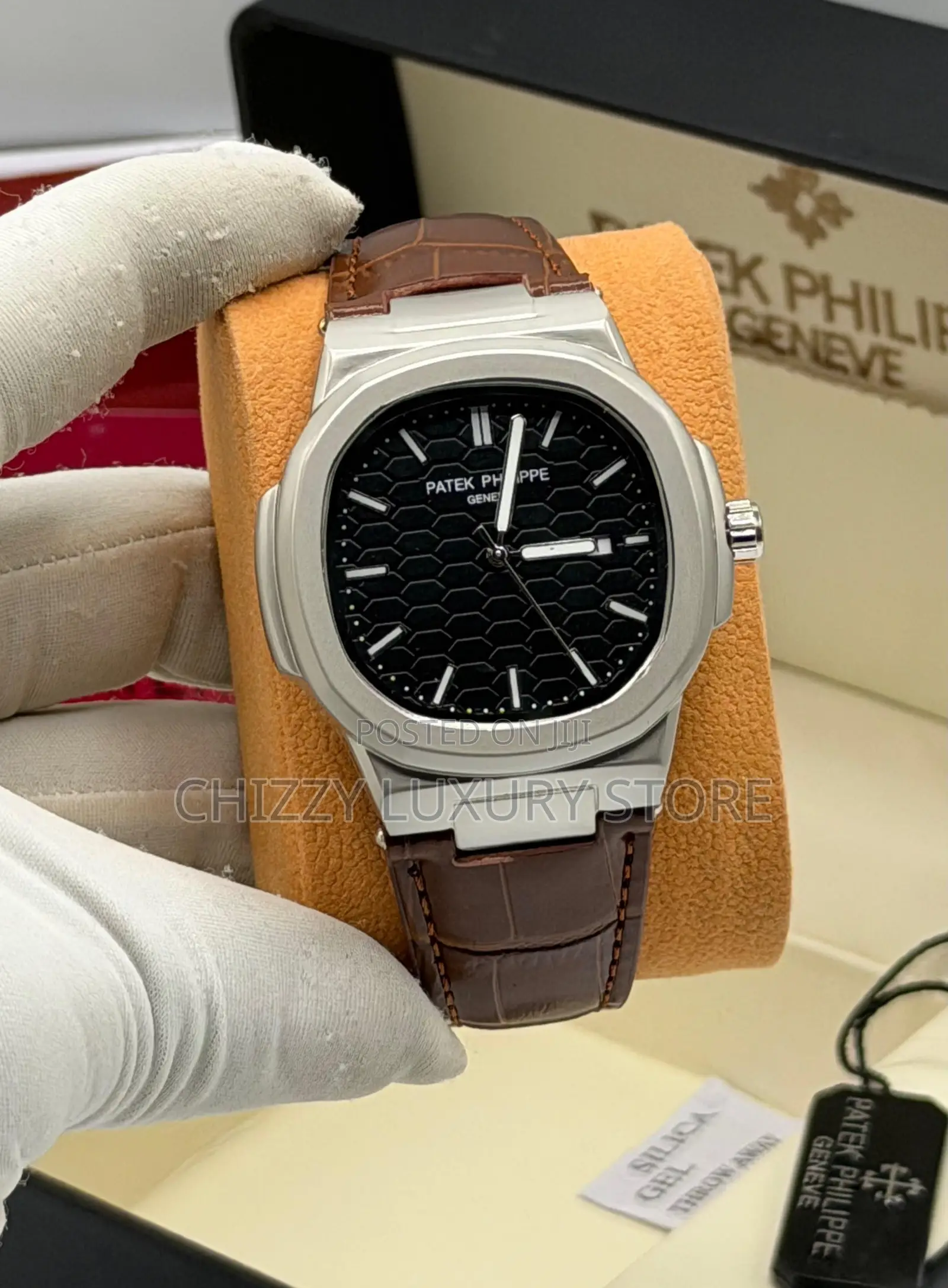 Patek Philippe Quality Luxury Genuine Leather Wristwatch