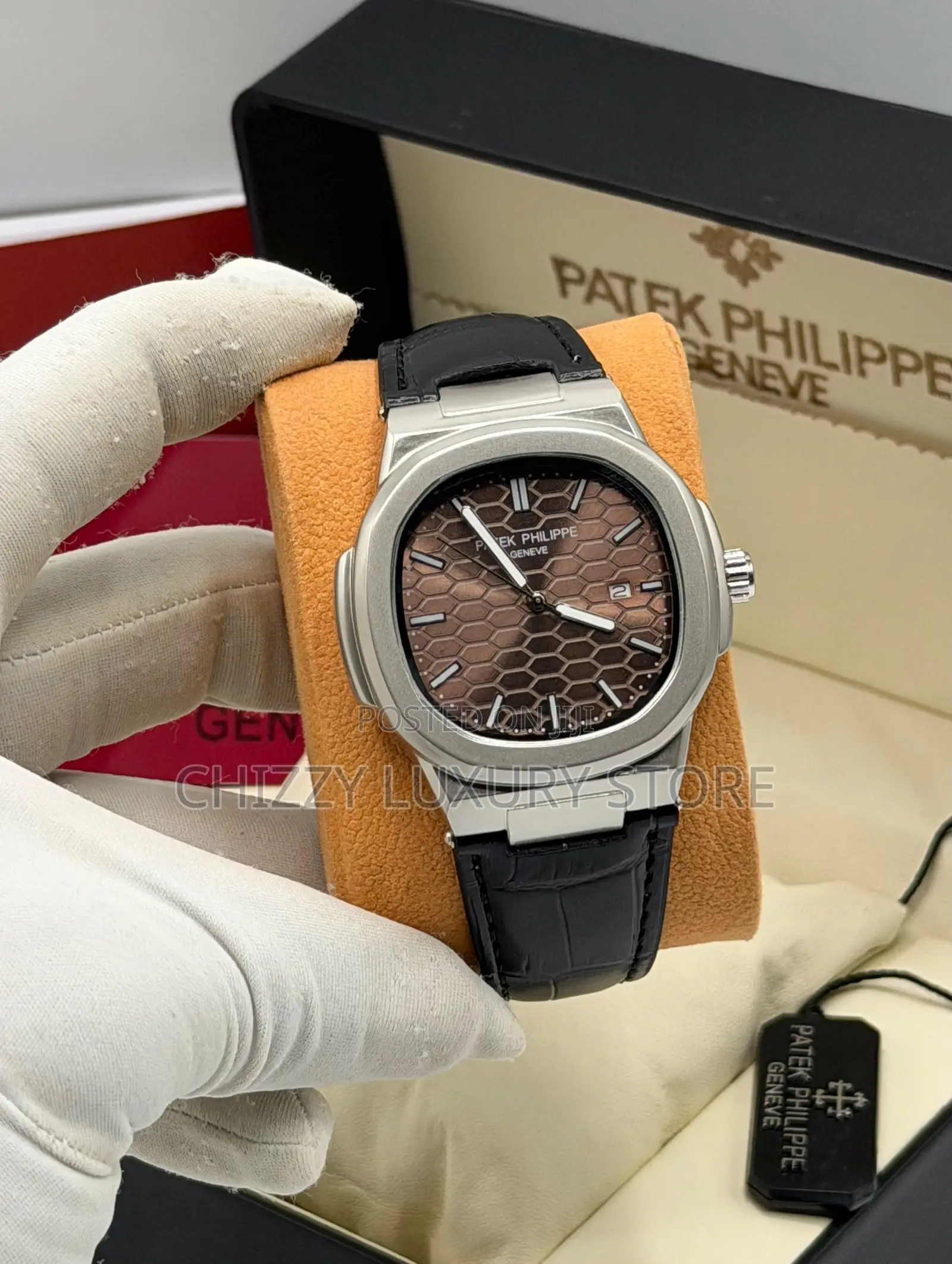 Patek Philippe Quality Luxury Genuine Leather Wristwatch