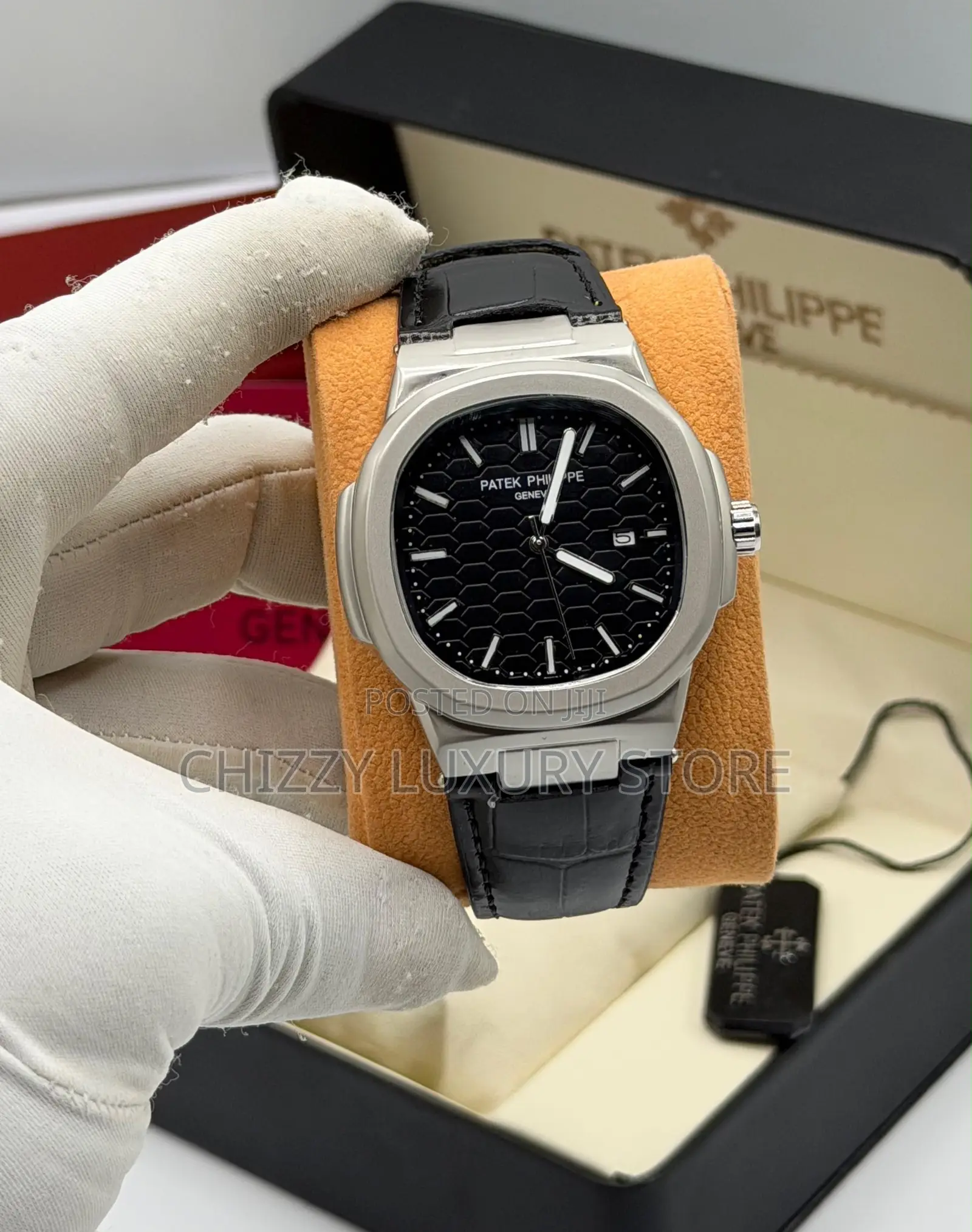 Patek Philippe Quality Luxury Genuine Leather Wristwatch