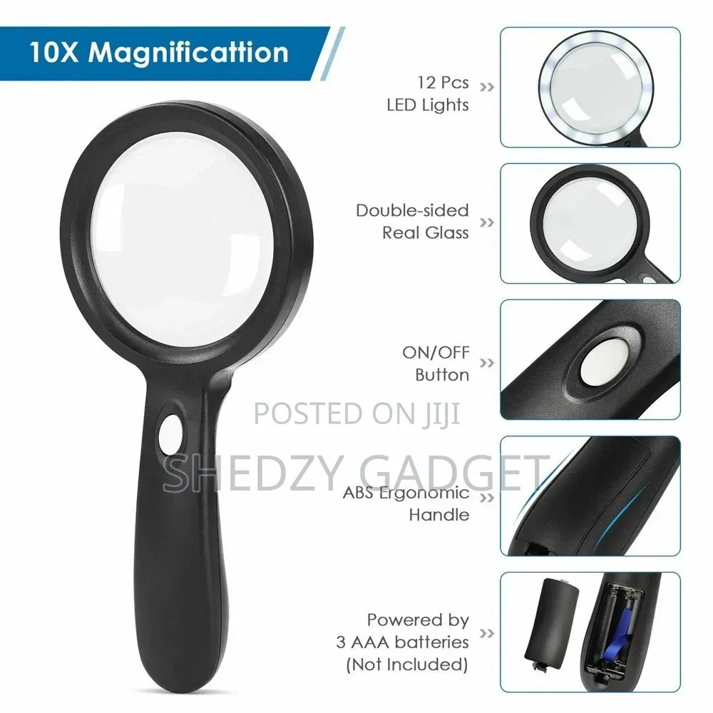 Magnifying Glass,12 Leds High Magnification