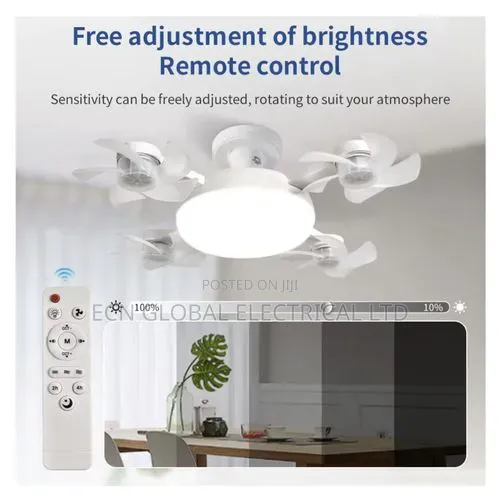 Drone Led Ceiling Fan Light | E27 Socket | Remote Control