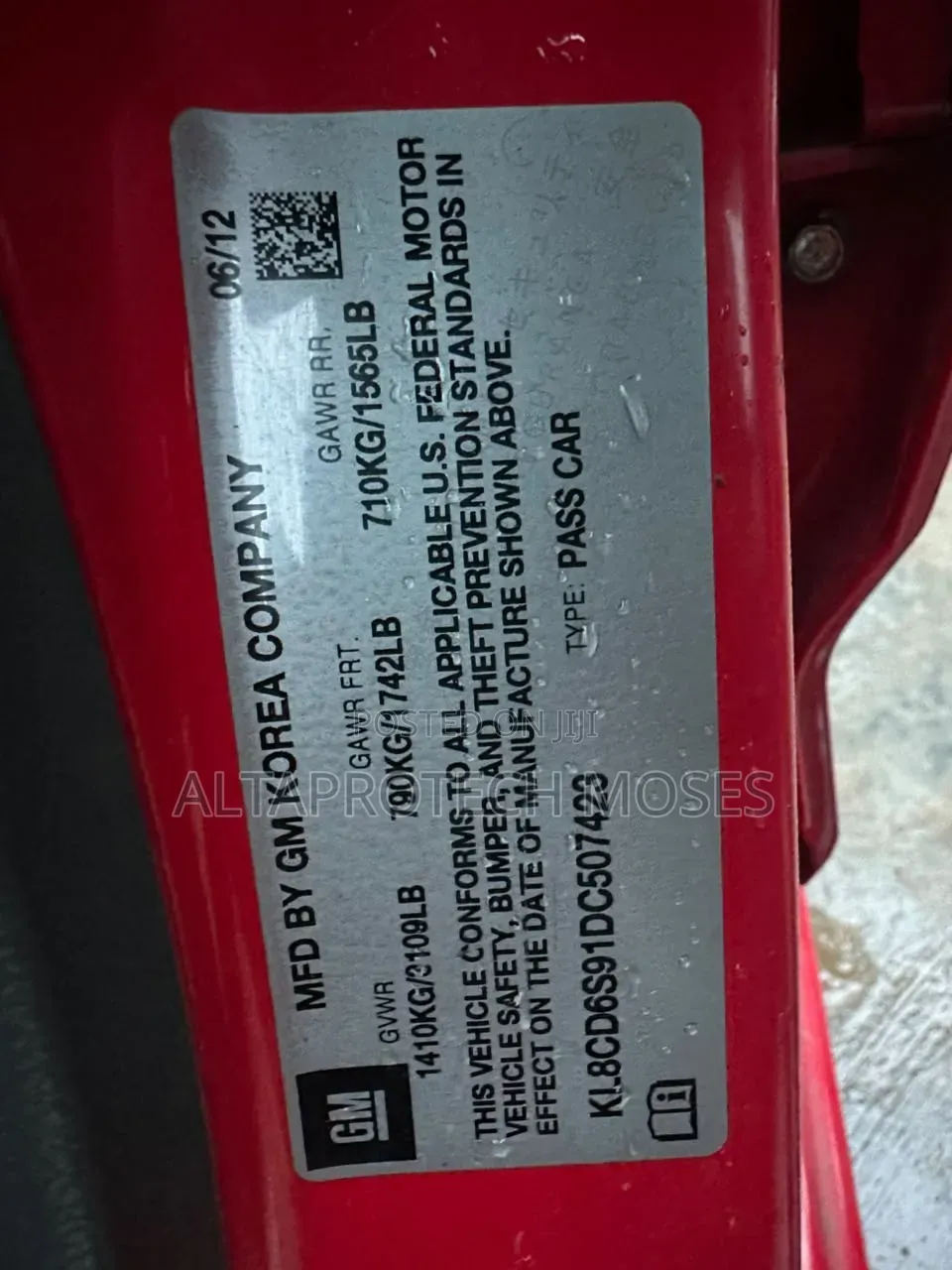 Chevrolet Spark 2012 Red