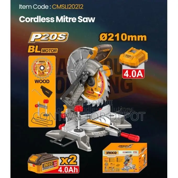 Ingco Cordless Saw Kit With Batteries Charger