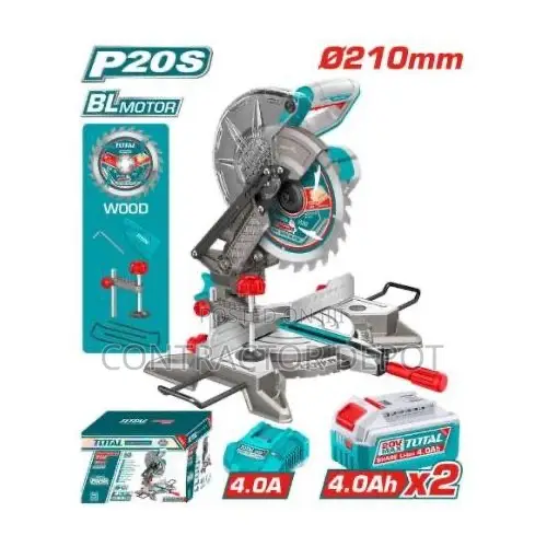 8” 20v Cordless Mitre Saw Kit – Tmsli20212 (2×4ah Batteries + Charger)