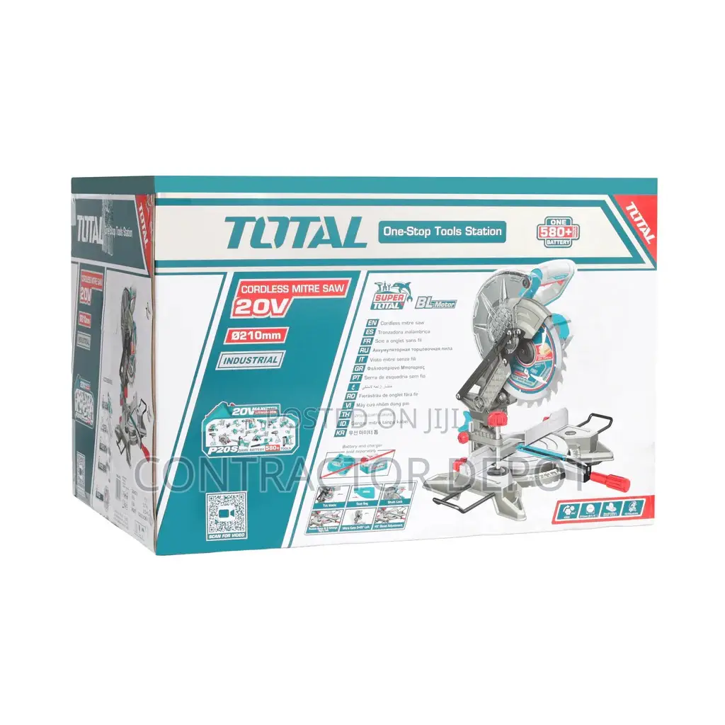 8” 20v Cordless Mitre Saw Kit – Tmsli20212 (2×4ah Batteries + Charger)