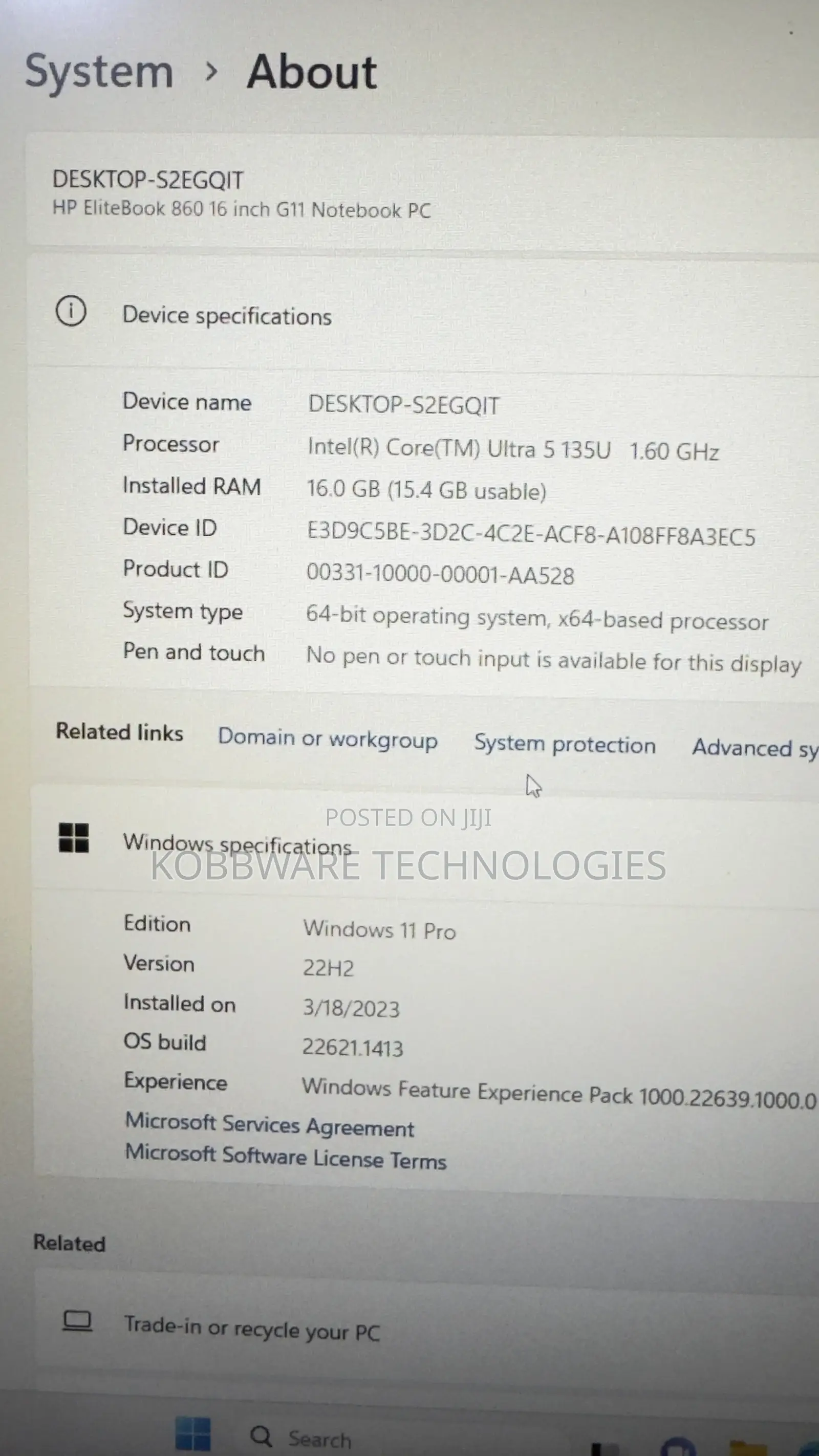 Laptop HP EliteBook 840 G11 16GB Intel Core Ultra 5 SSD 256GB