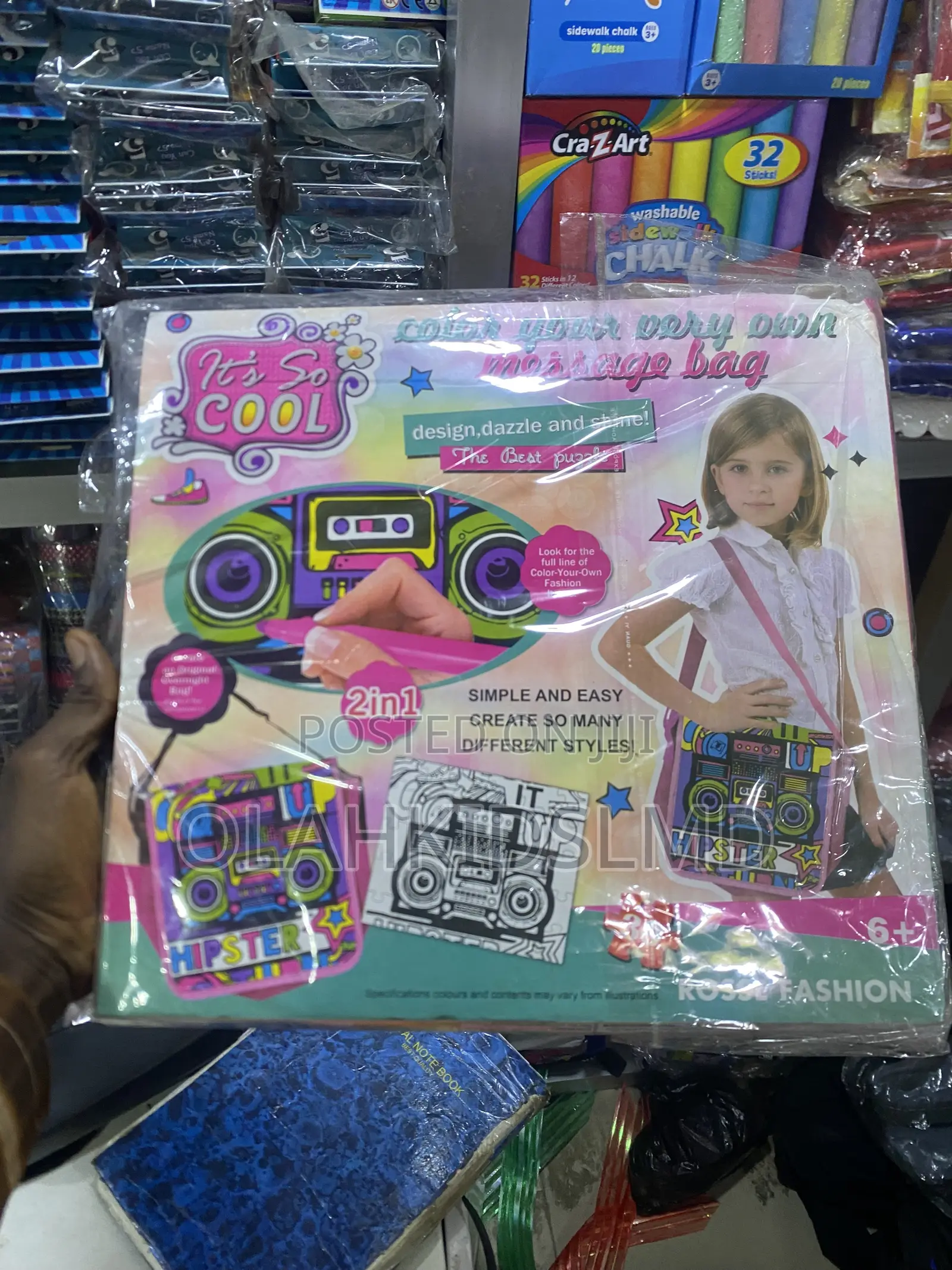 Color-Your-Own Message Bag – Diy Boombox Design, 2-in-1, Ages 6+