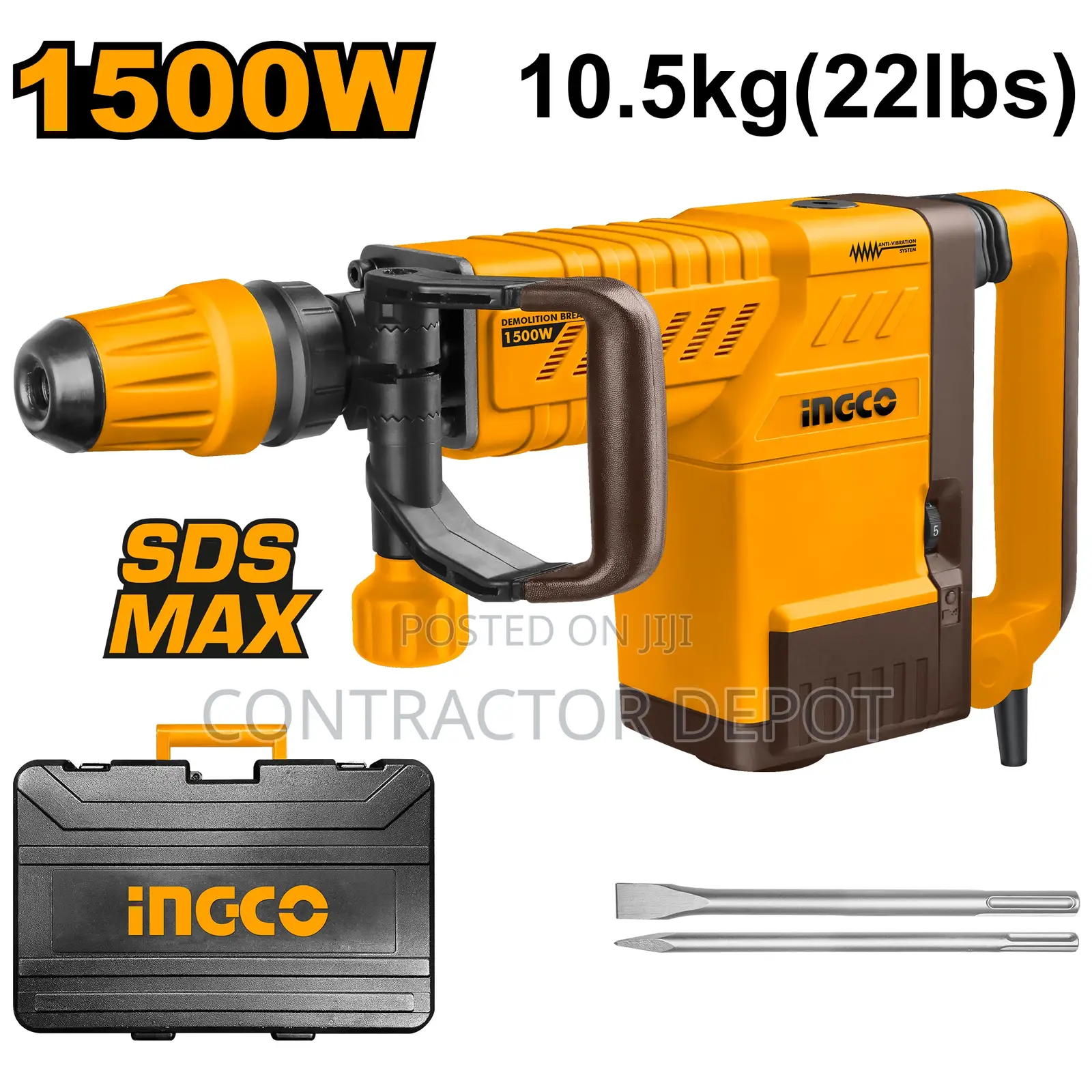 Demolition Breaker 1500w With SDS Max Chuck - Pdb15006