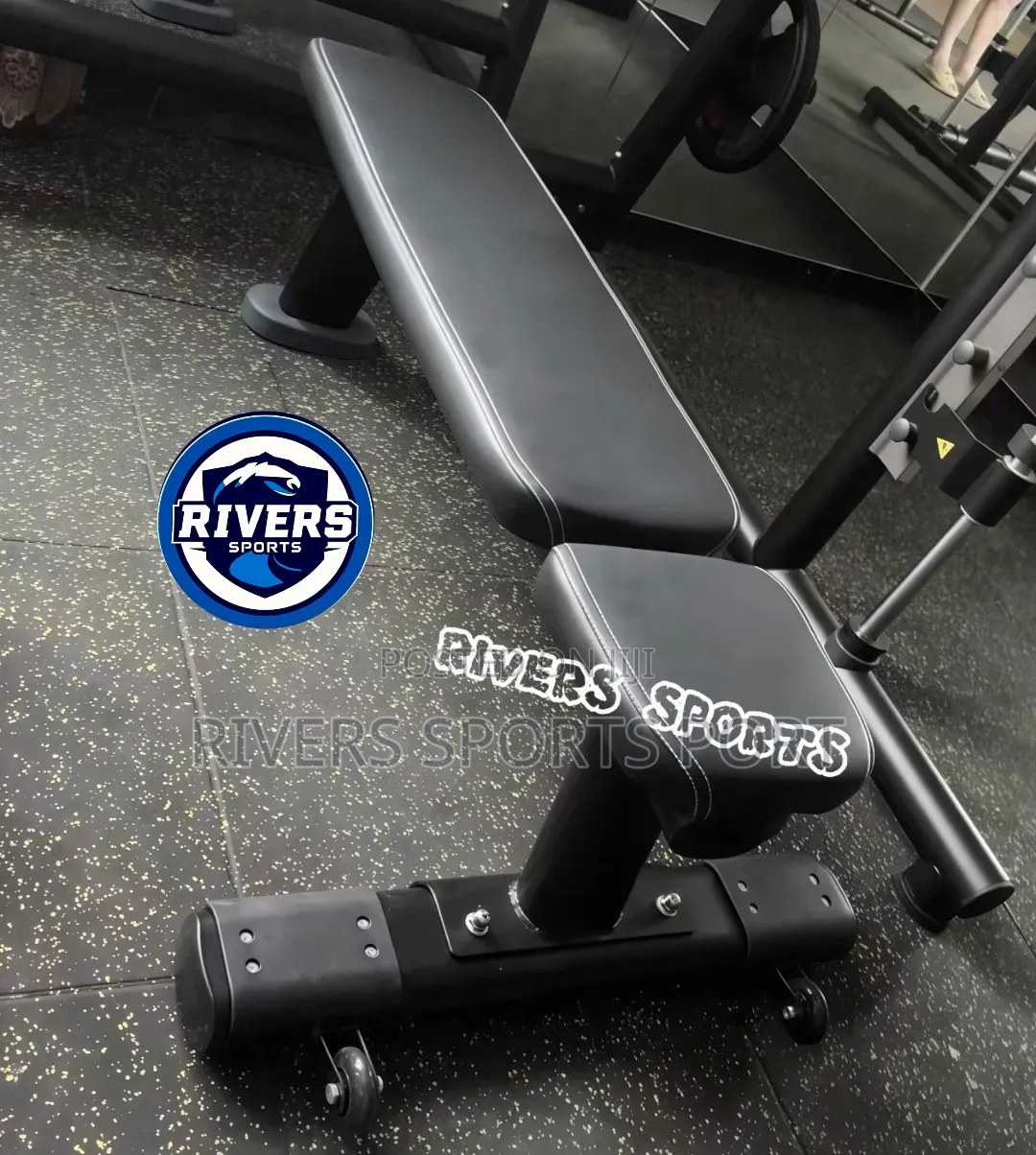 New Commercial Flat Weight Bench Steel Strength Training Bench Press