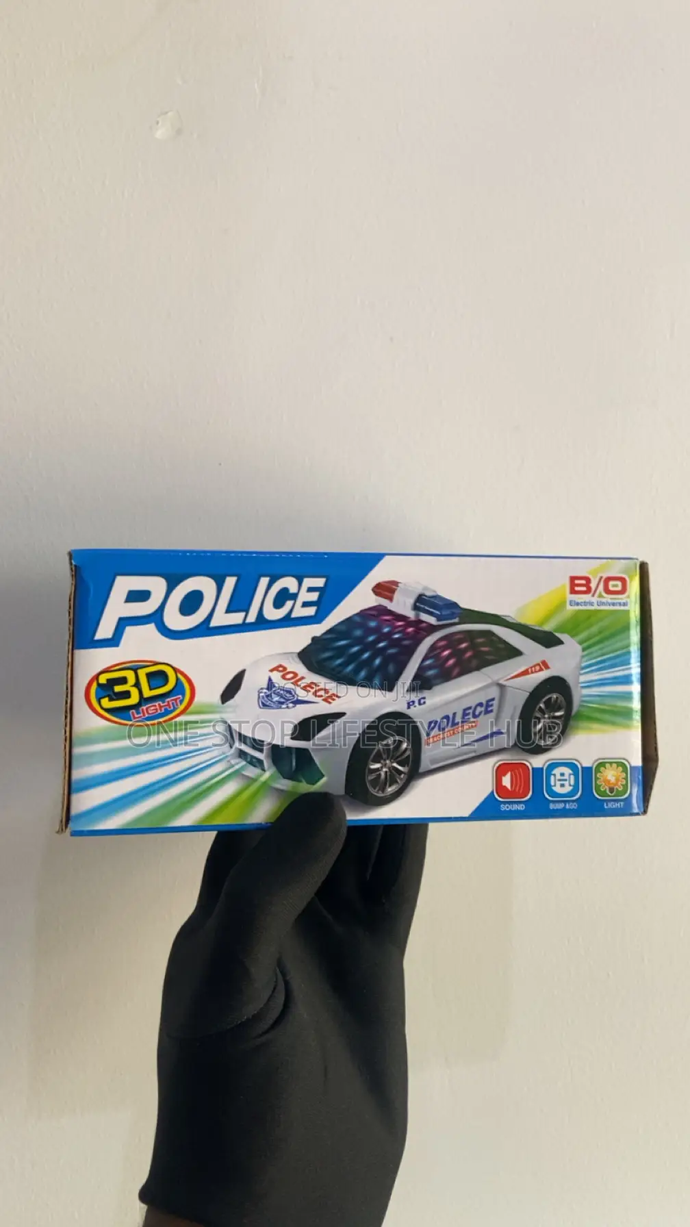 3d Light Police Car Toy for Kids With Sound and Flashing Lights