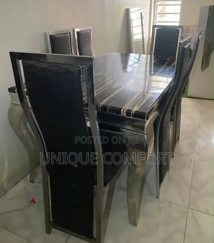 6 Seaters Real Marble Dinning Set