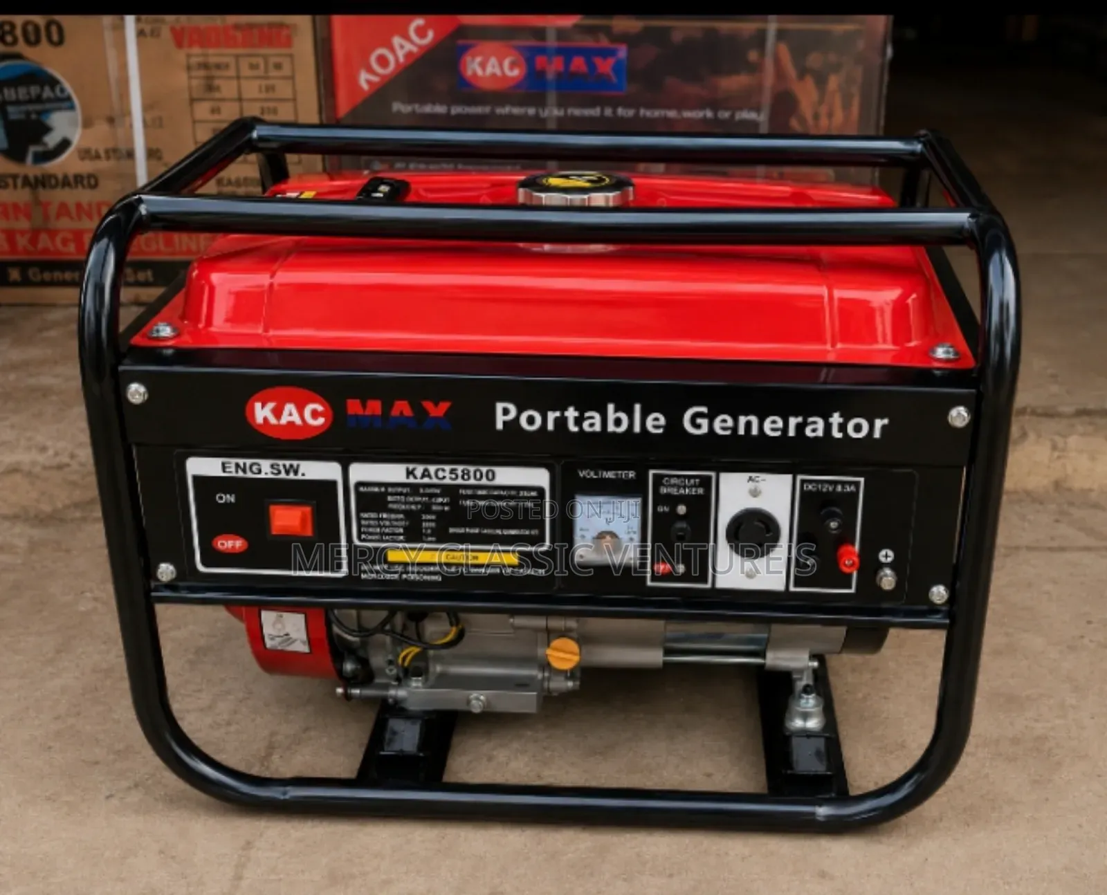 Kacmax Kac5800 5.0kw Portable Petrol Generator–Reliable Fuel Efficient