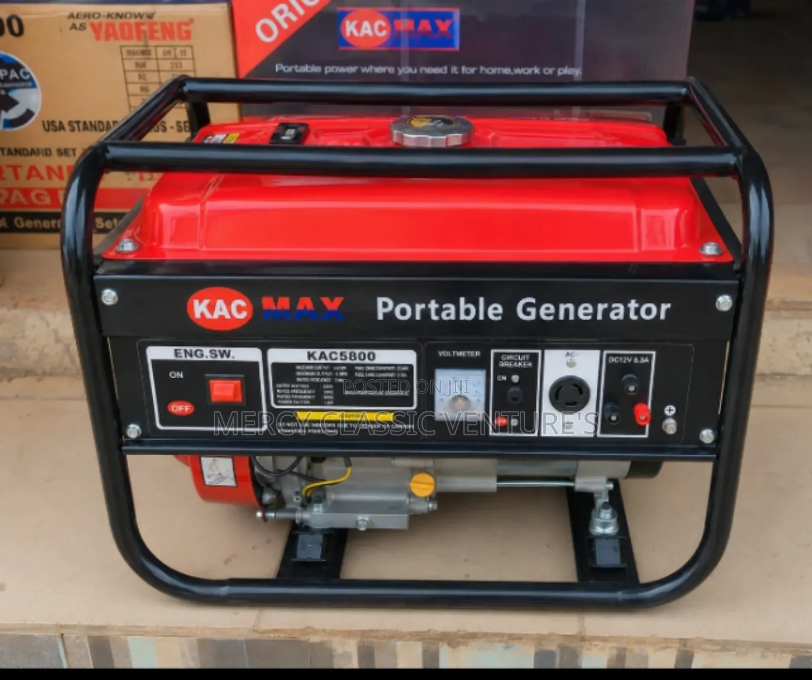 Kacmax Kac5800 5.0kw Portable Petrol Generator–Reliable Fuel Efficient