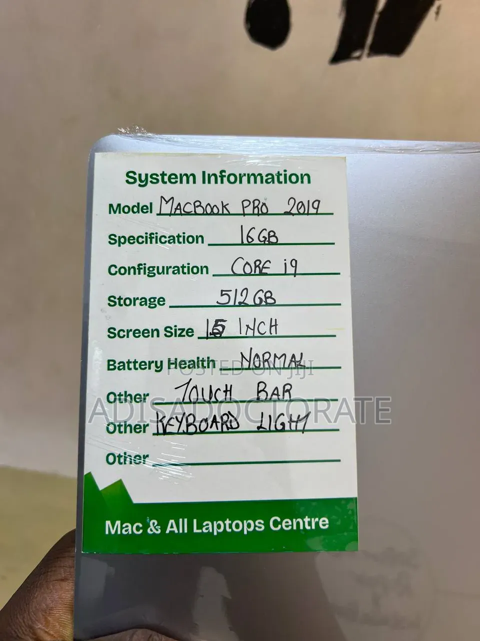 Laptop Apple MacBook Pro 2019 16GB SSD 512GB