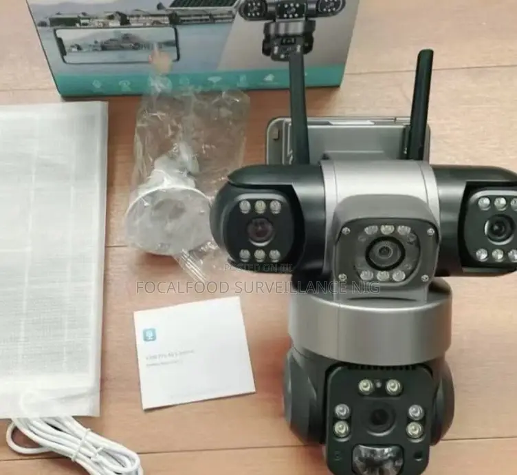 3 Lens Lens 4g Solar Cctv Camera – Wireless Outdoor Ptz Security Cam