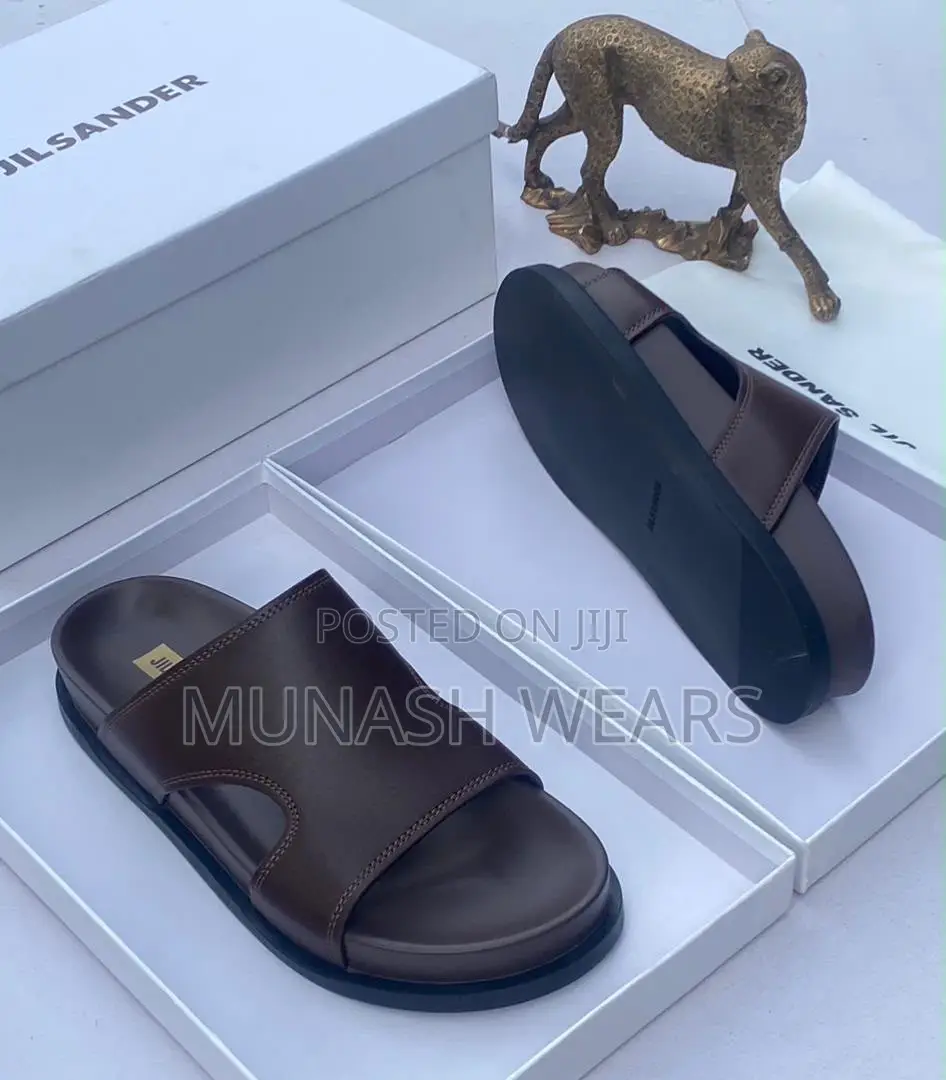 Jil Sander Leather Slipers 40-46 Available in Brown and Black