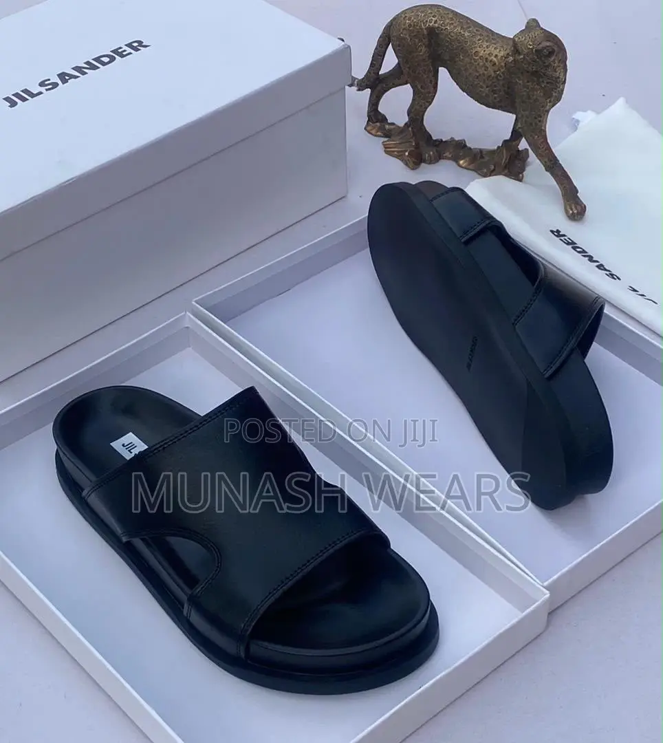 Jil Sander Leather Slipers 40-46 Available in Brown and Black