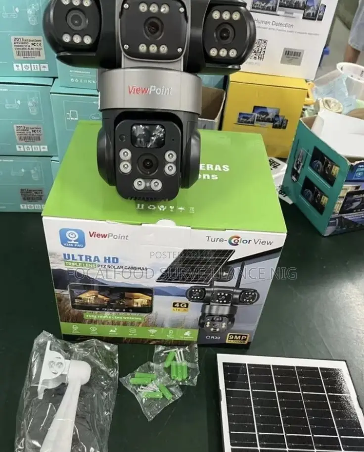 Ultra Hd Triple Lens Ptz Solar Camera