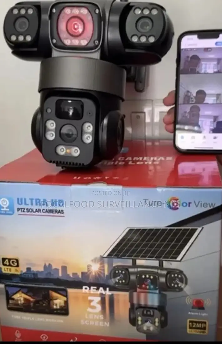 Triple Lens 4g Solar Cctv Camera – Wireless Outdoor Ptz Security Cam