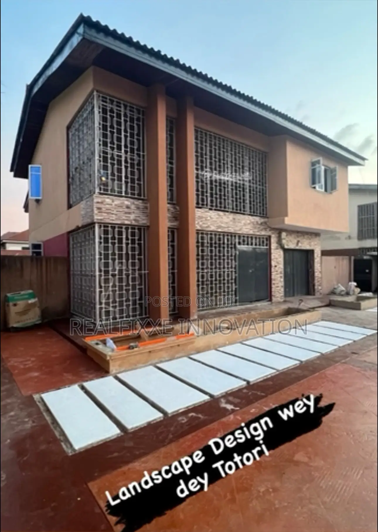Landscaping, Stamp Concrete, Concrete Slab in Ikoyi