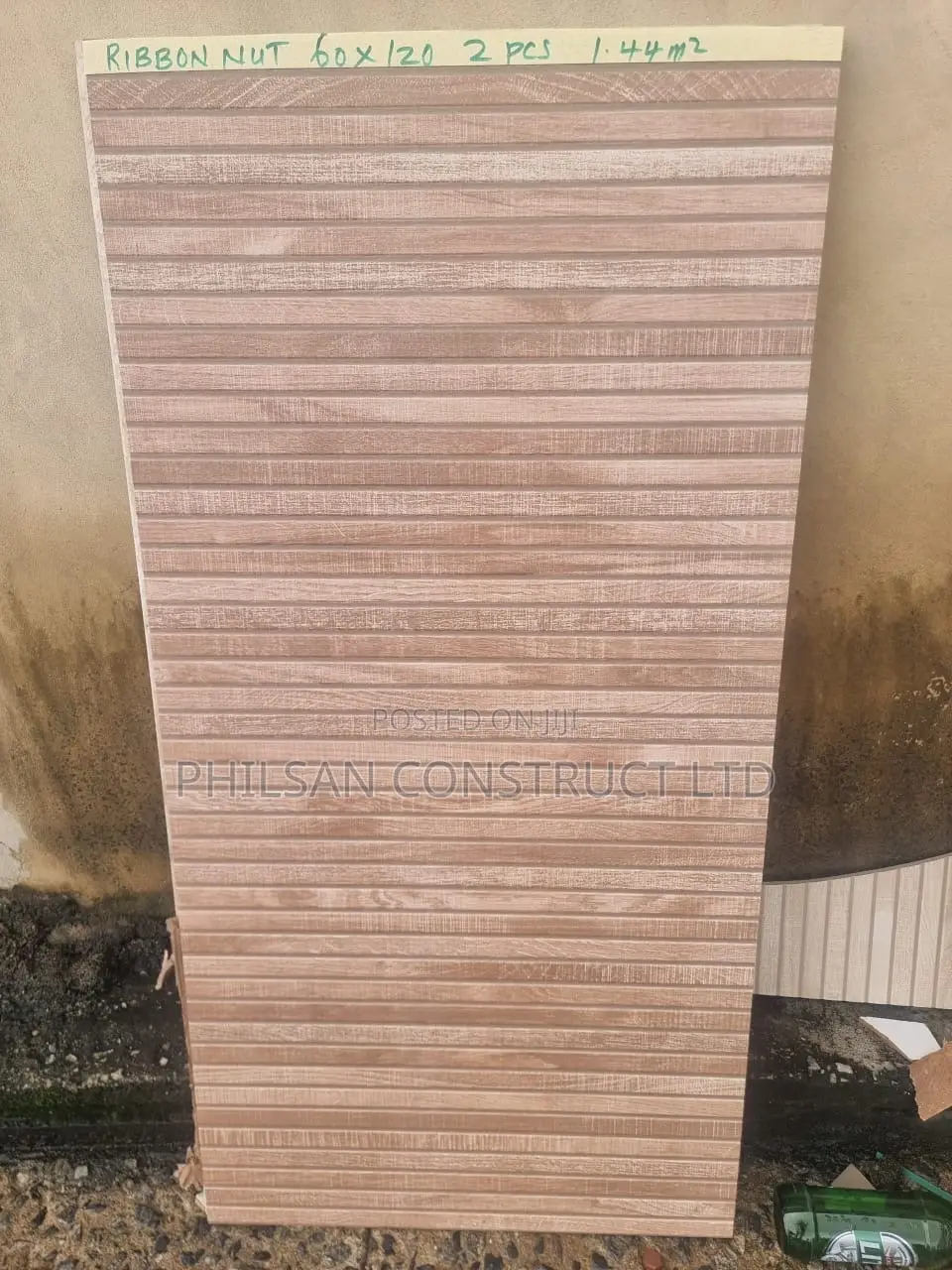 Premium 60x120cm Ribbon Nut Fluted Wood-Look Wall Floor Tiles
