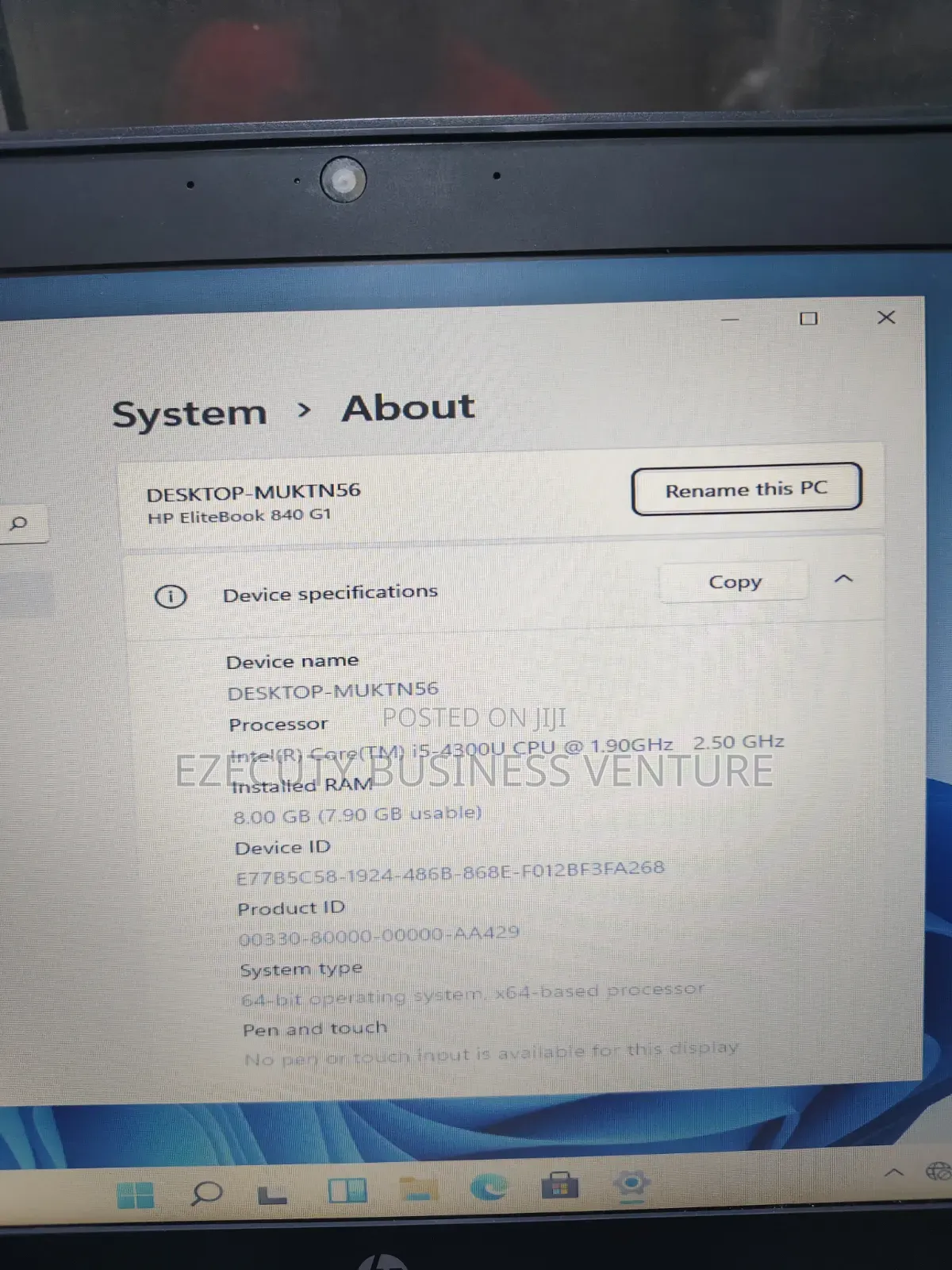 Laptop HP EliteBook 840 G1 8GB Intel Core i5 HDD 500GB