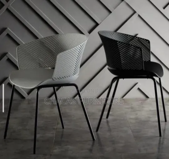 Modern Perforated Dining Lounge Chair - Brand New Bistro Cafe Seat