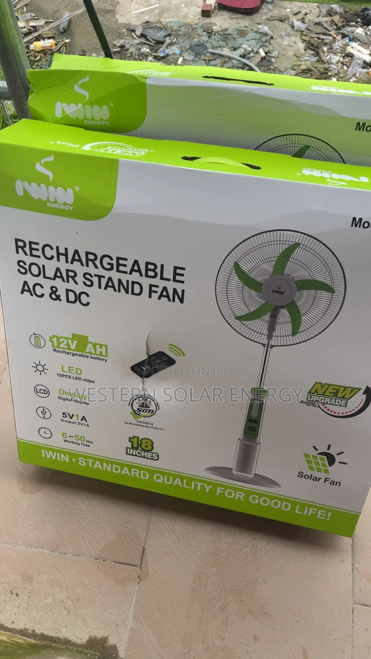 Rechargeable Solar Fan