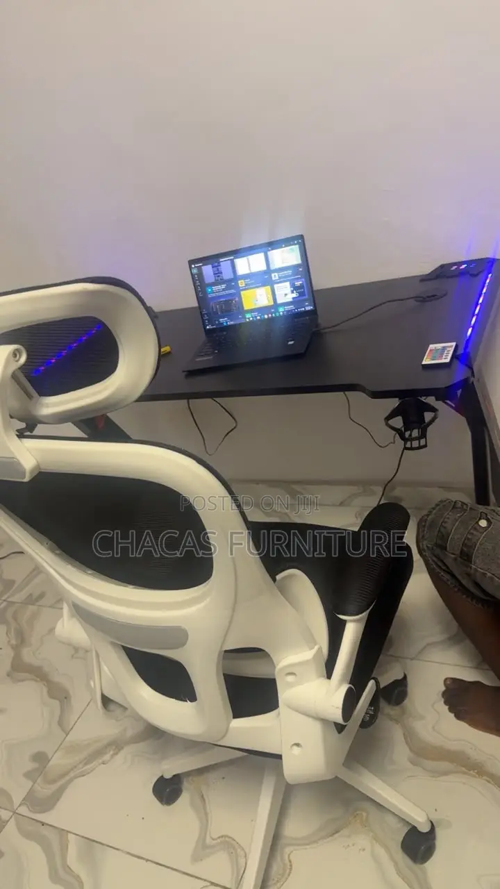 Premium RGB Gaming Desk + Ergonomic Mesh Chair Combo