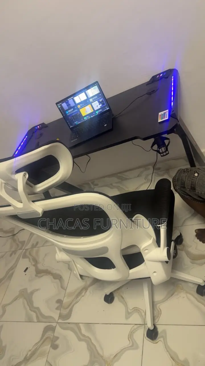 Premium RGB Gaming Desk + Ergonomic Mesh Chair Combo