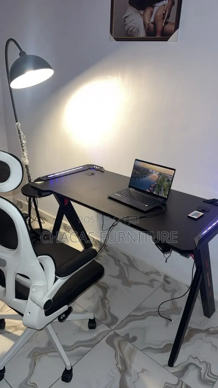 Premium RGB Gaming Desk + Ergonomic Mesh Chair Combo