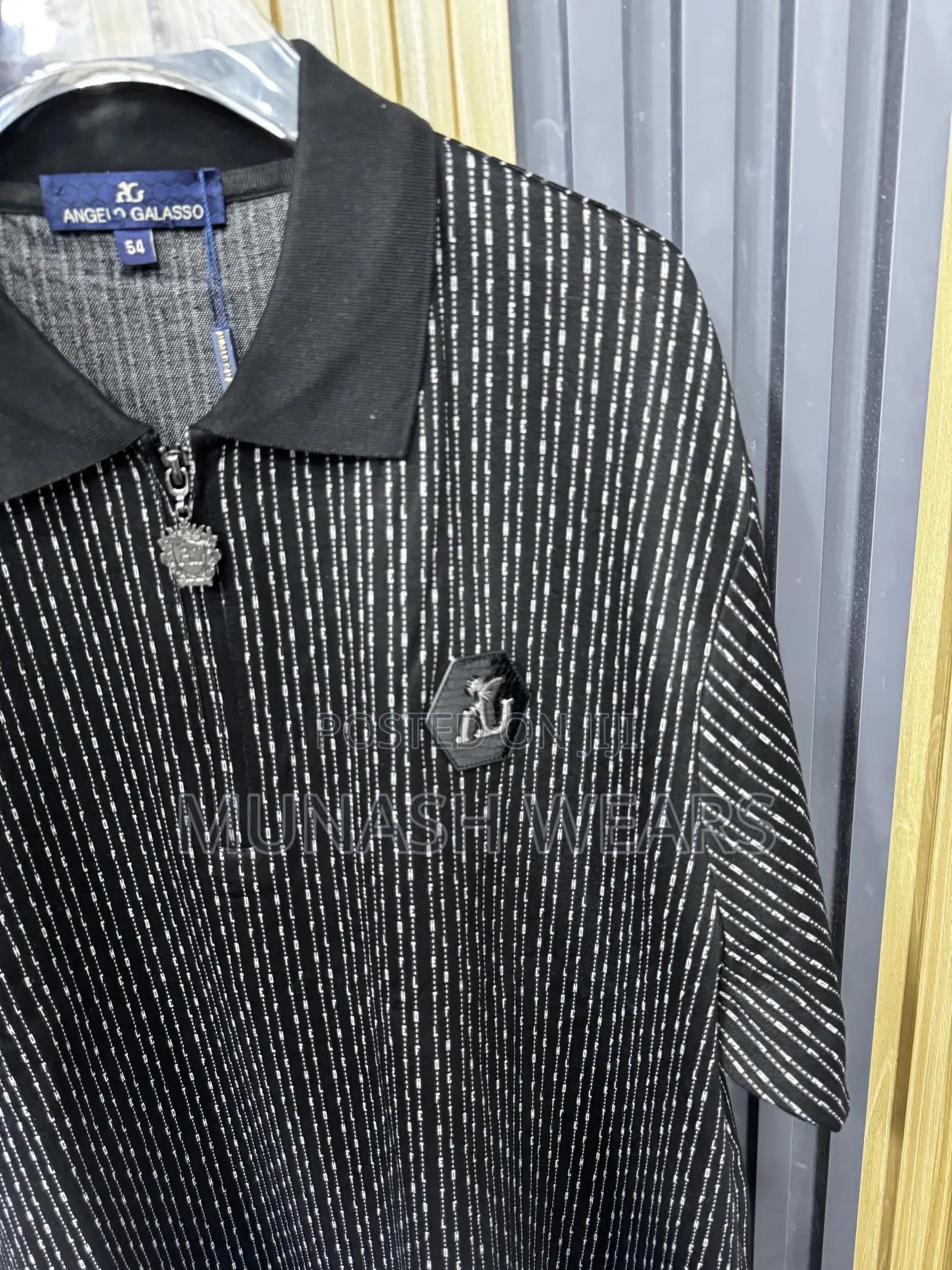 Angello Gallaso Polo Black Color M-5xl