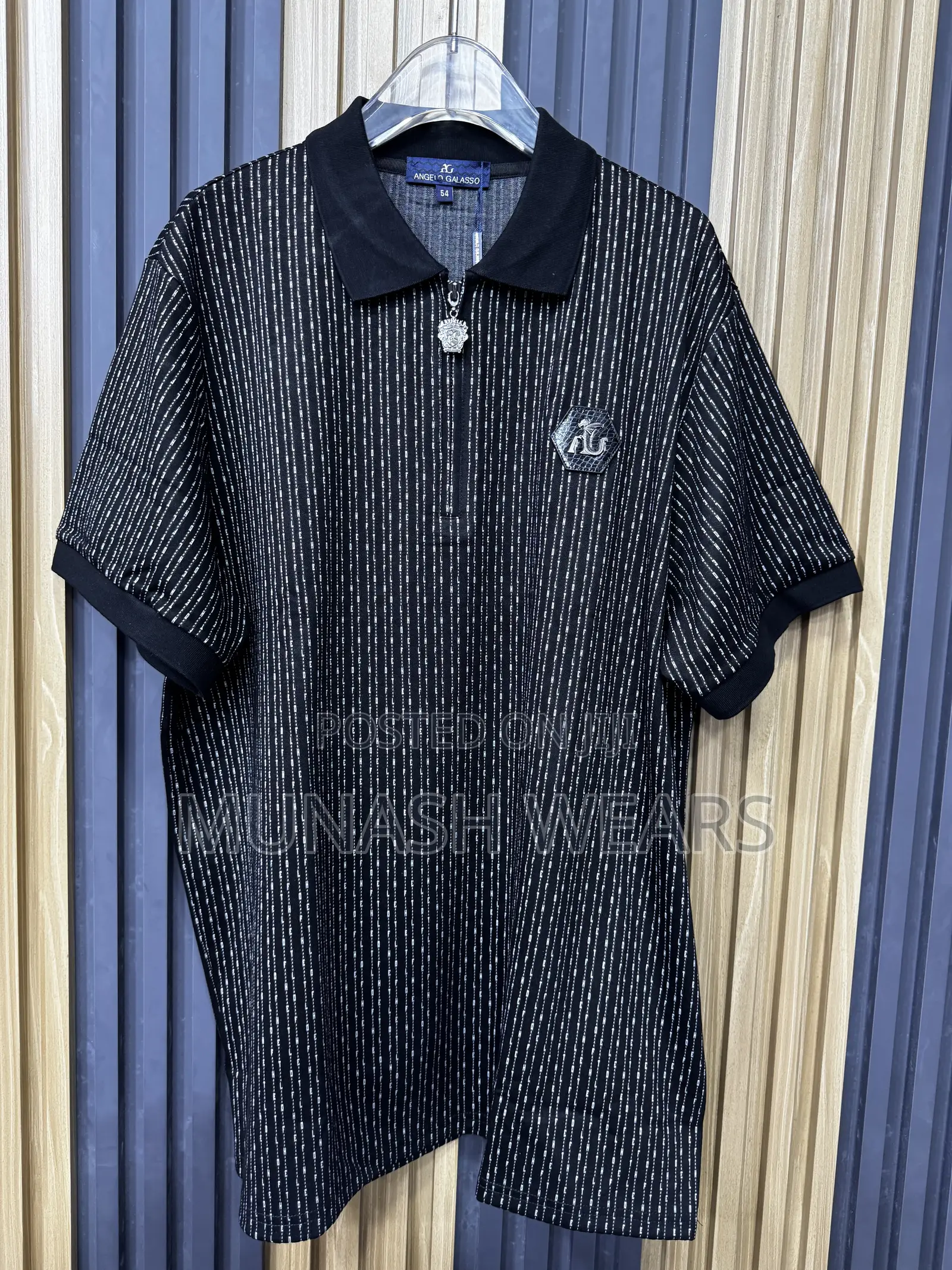 Angello Gallaso Polo Black Color M-5xl
