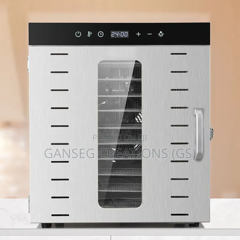 Premium 12-Layer Large Capacity Stainless Steel Food Dehydrator(1000w)