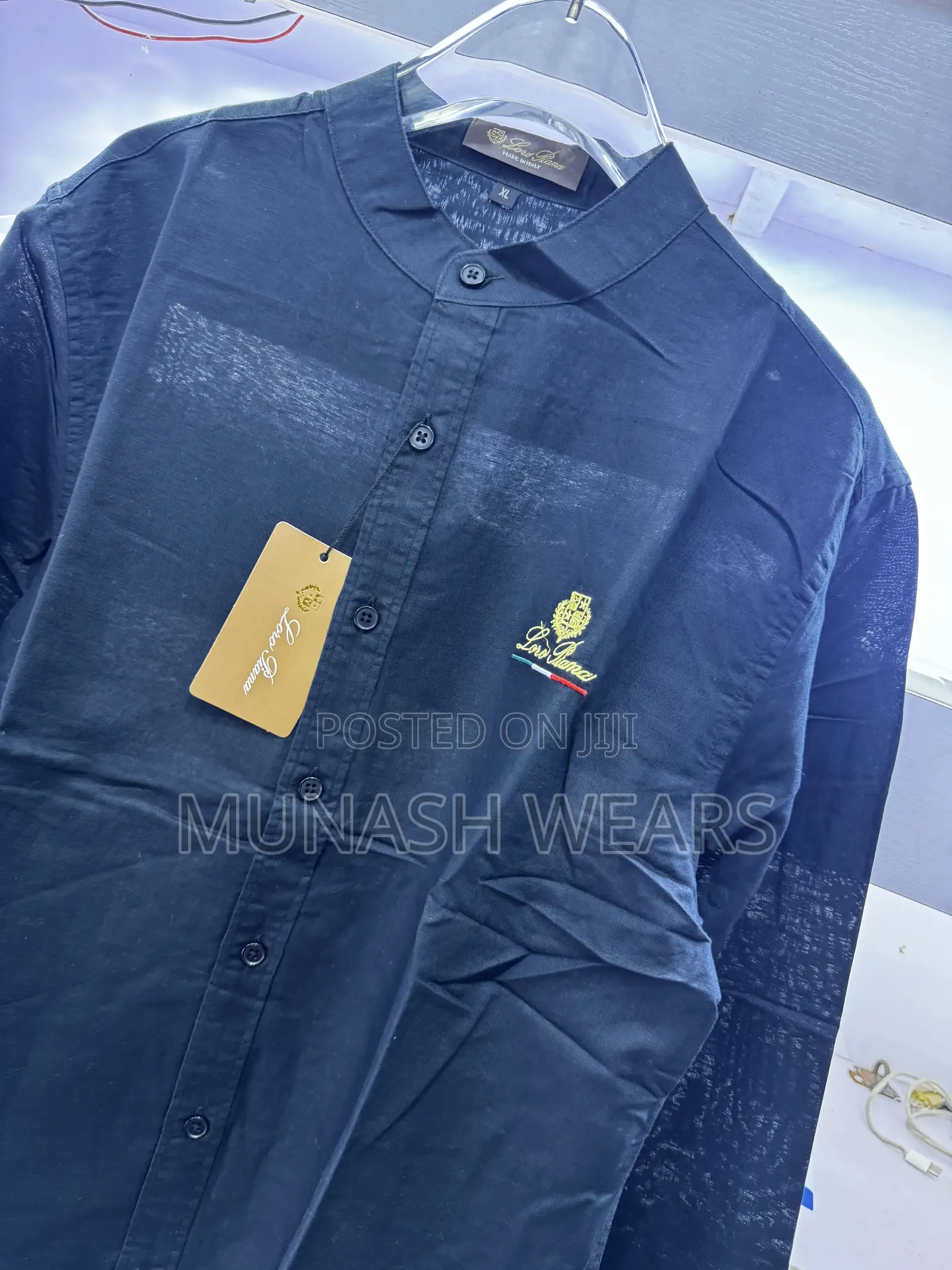 Loro Piani Linen Turtle Neck Shirt