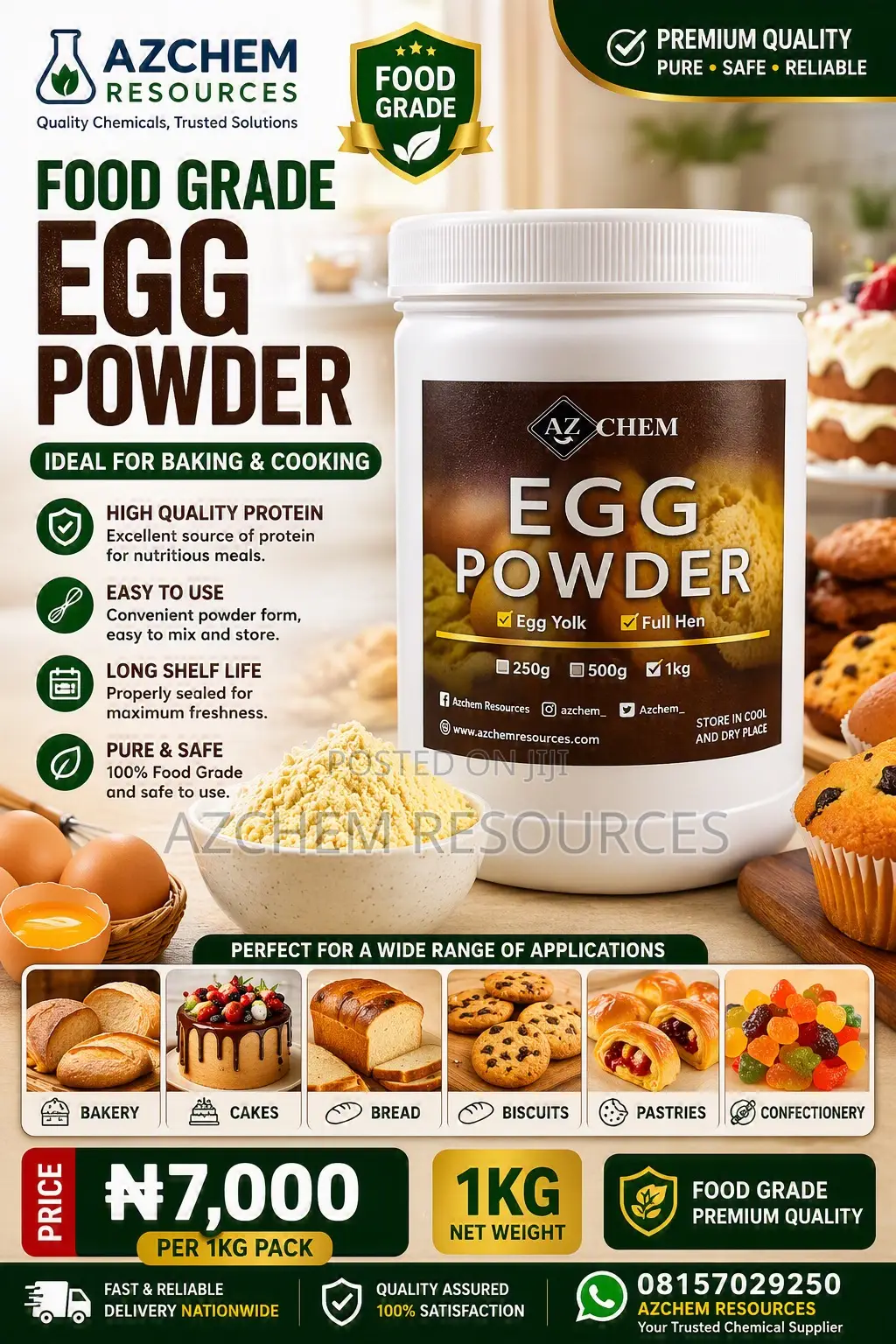 Egg Powder (Food Grade) 1kg