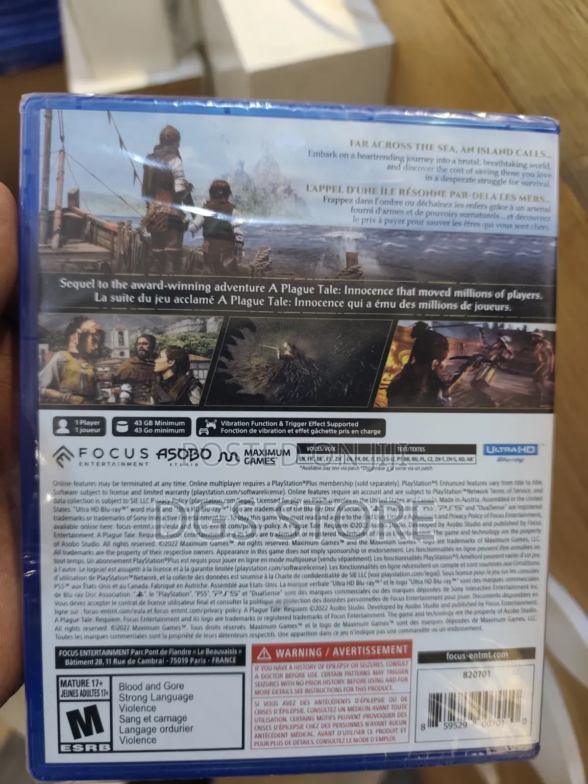 Ps5 a Plaguetale Rfquiem Game