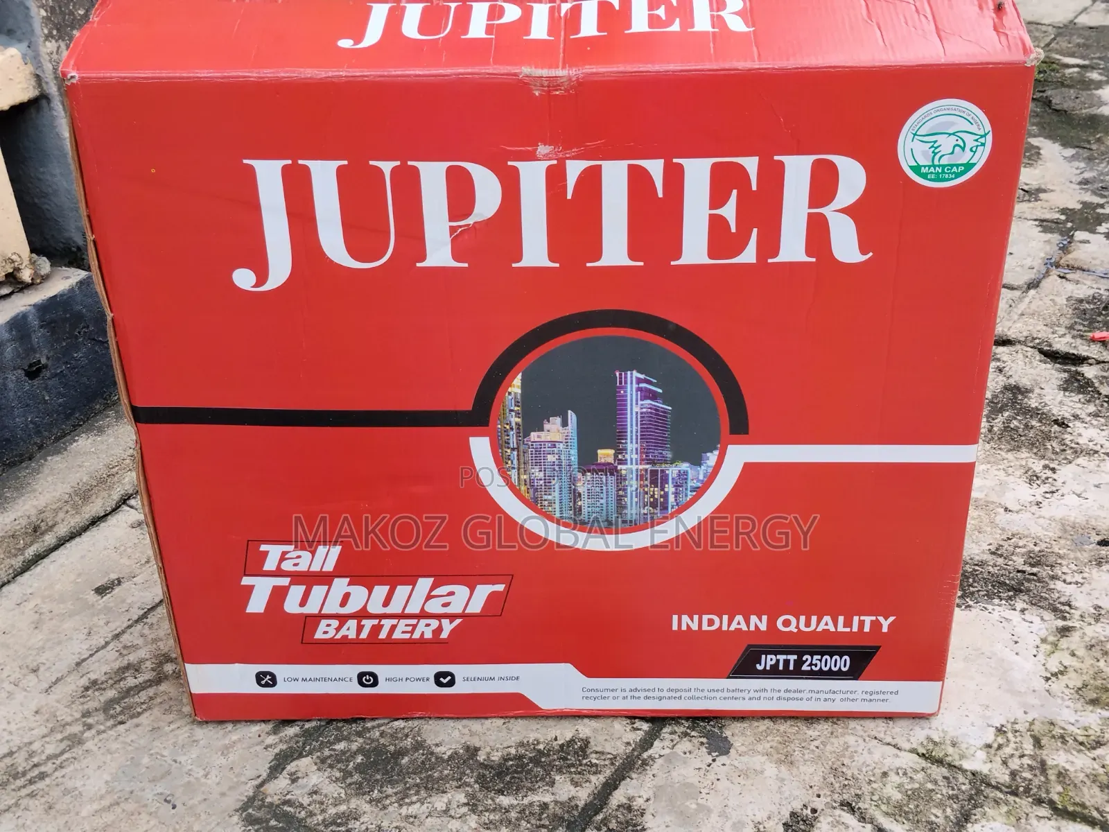 250ah Jupiter Tall Tubular Battery