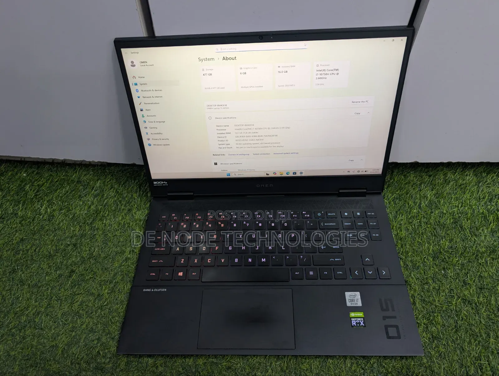 Laptop HP Omen 15 16GB Intel Core i7 SSD 512GB