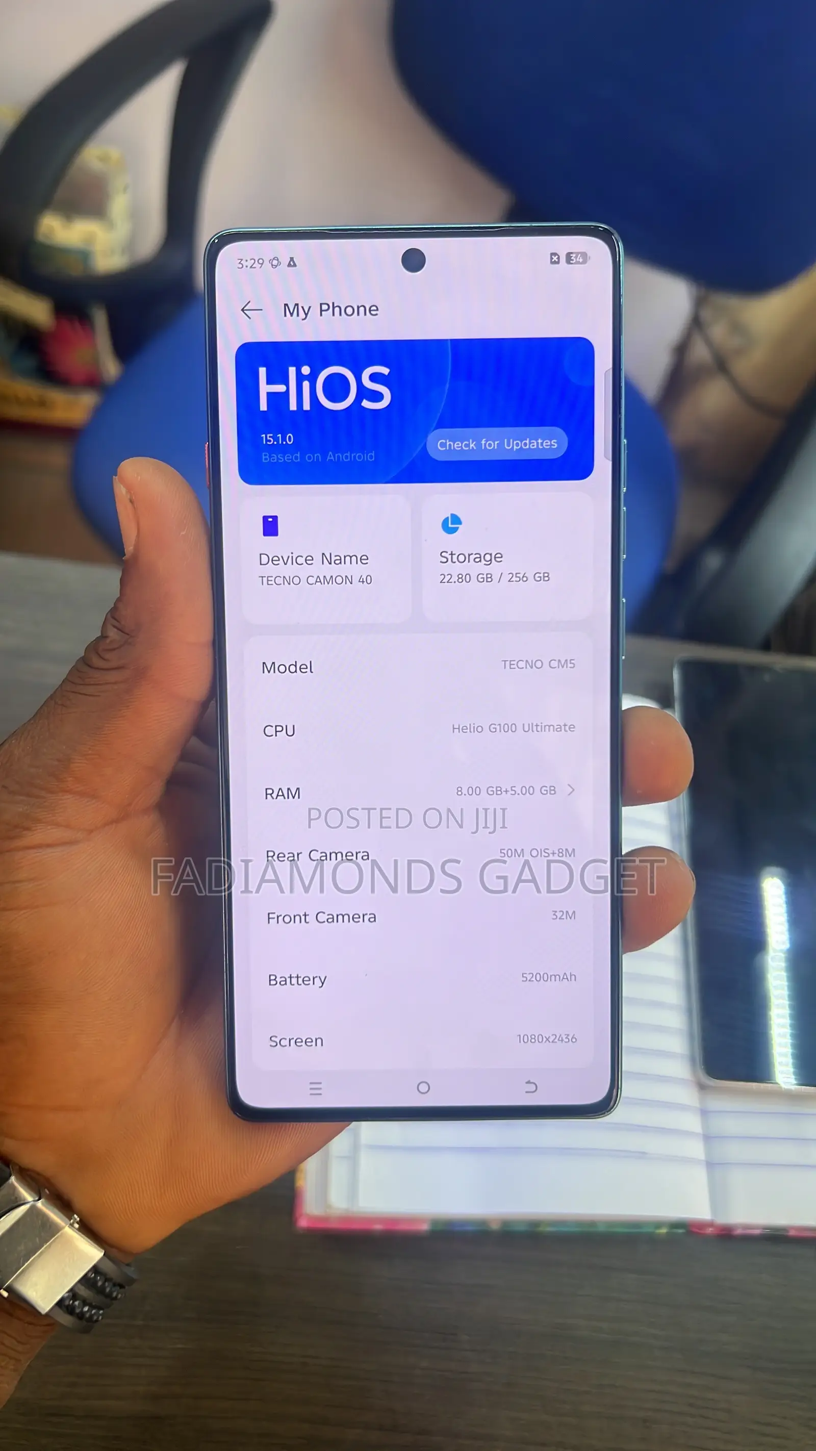 New Tecno Camon 40 Pro 5G 256 GB Blue