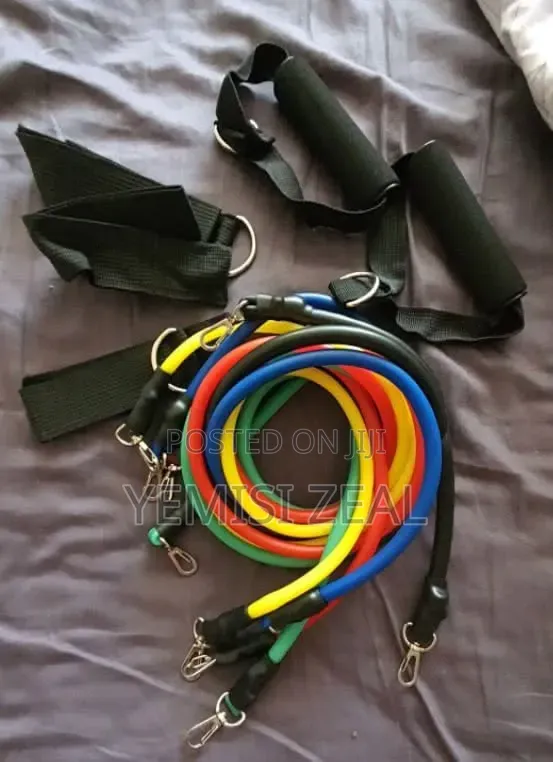 5in1 Resistance Pull Up Rope Band With Handle and Carrier Bag