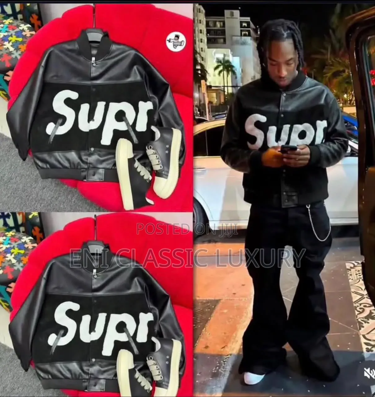 Top Quality Luxury Leather Jacket Supreme Best Quality Well Branded