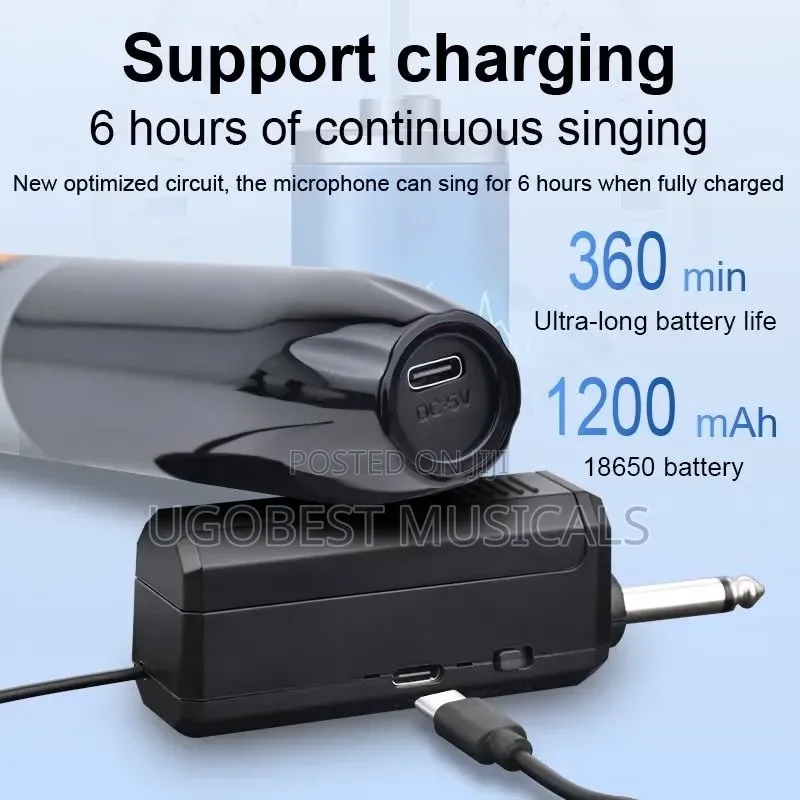 U-Phine Wx23 Dual Wireless Microphone System Uhf Handheld Mic for Pa