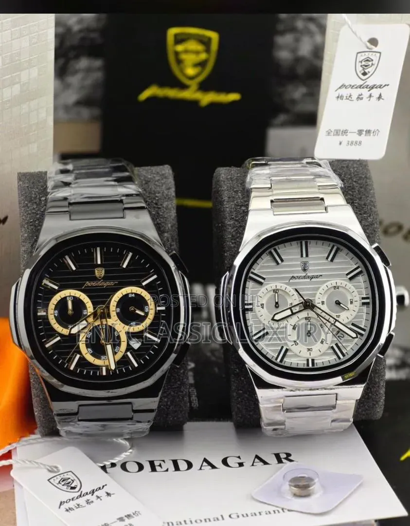 Poedagar Luxury Wristwatches Best Quality Well Branded Package