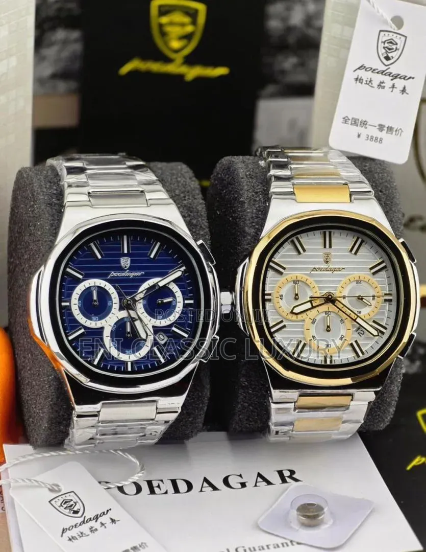 Poedagar Luxury Wristwatches Best Quality Well Branded Package