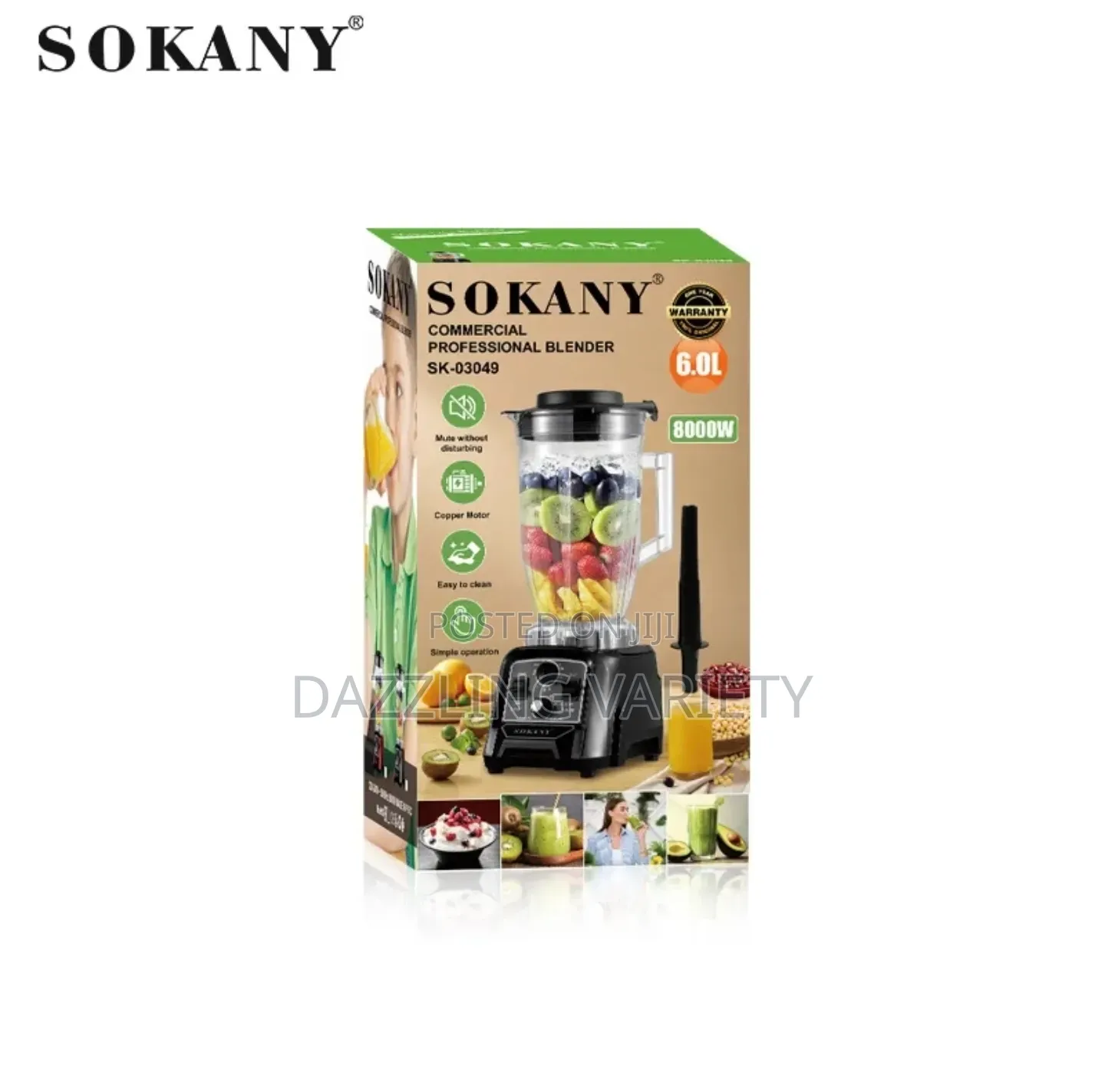 6litres Sokany Commercial Professional Blender