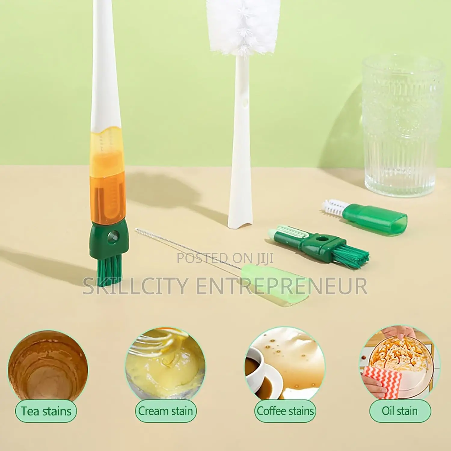 5-in-1 Multifunctional Bottle and Cup Cleaning Brush Set.