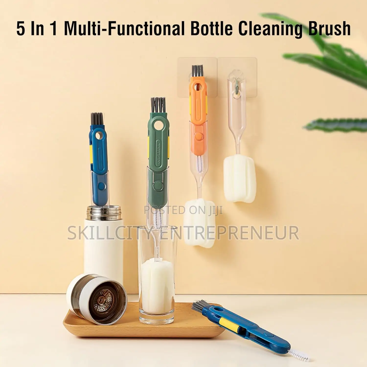 5-in-1 Multifunctional Bottle and Cup Cleaning Brush Set.